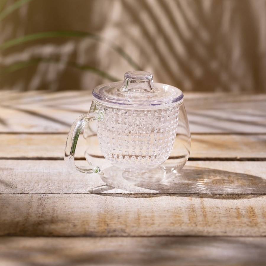 Kinto Unitea Unimug glass mug and strainer 